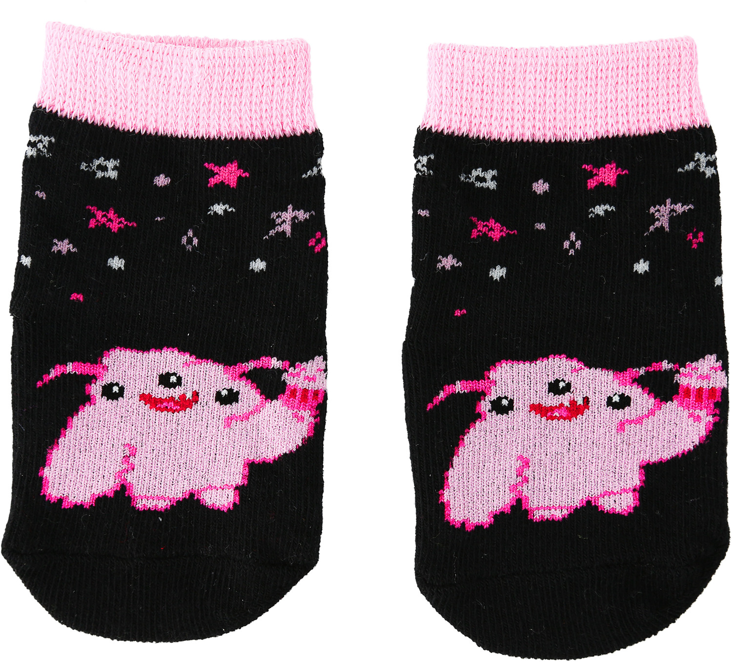 Pink Cupcake Monster by Monster Munchkins - Pink Cupcake Monster - 0-12 Month Non-slip Baby Socks