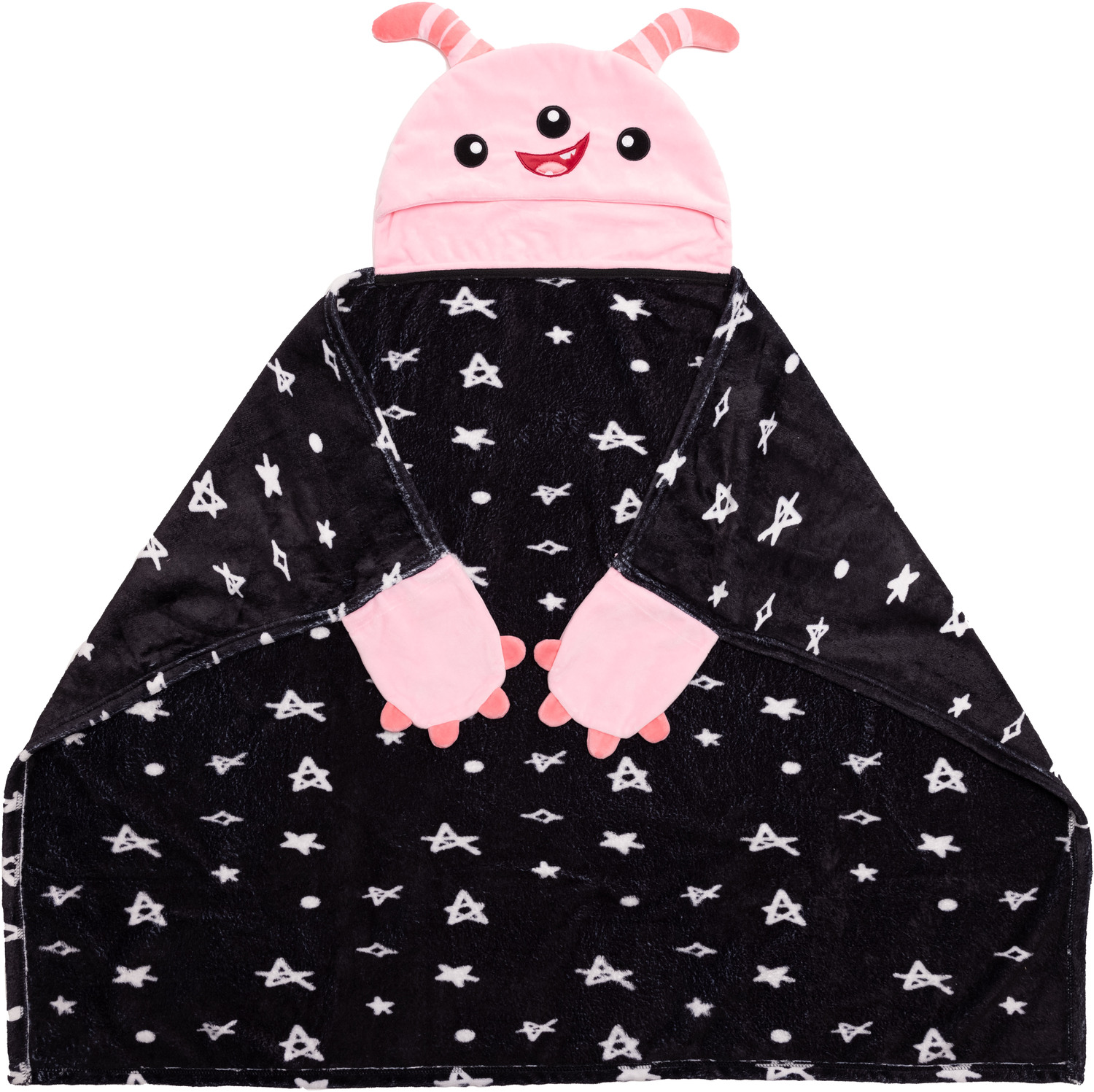 Pink Cupcake Monster by Monster Munchkins - Pink Cupcake Monster - 30" x 40" Coral Fleece Hooded Blanket