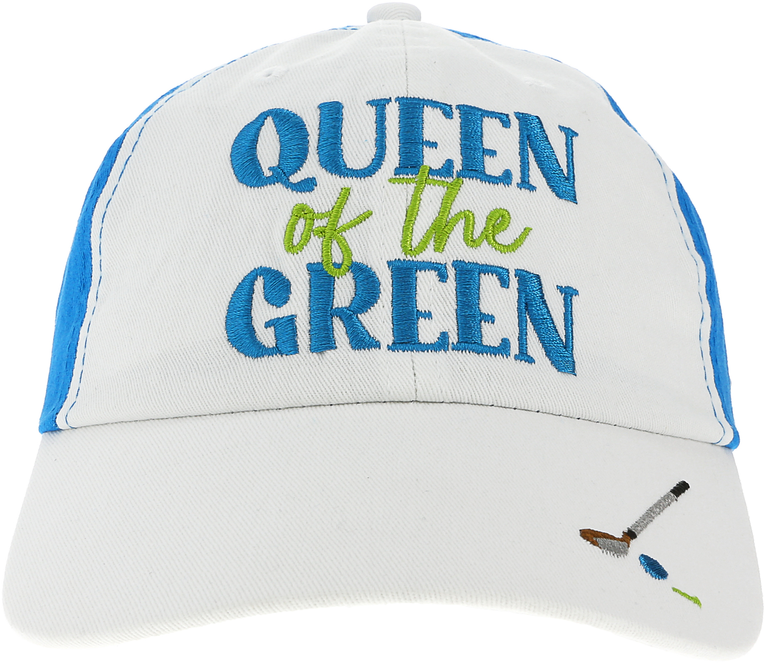 Queen of the Green by Queen of the Green - MHS - Queen of the Green - Dark Teal with White Adjustable Hat