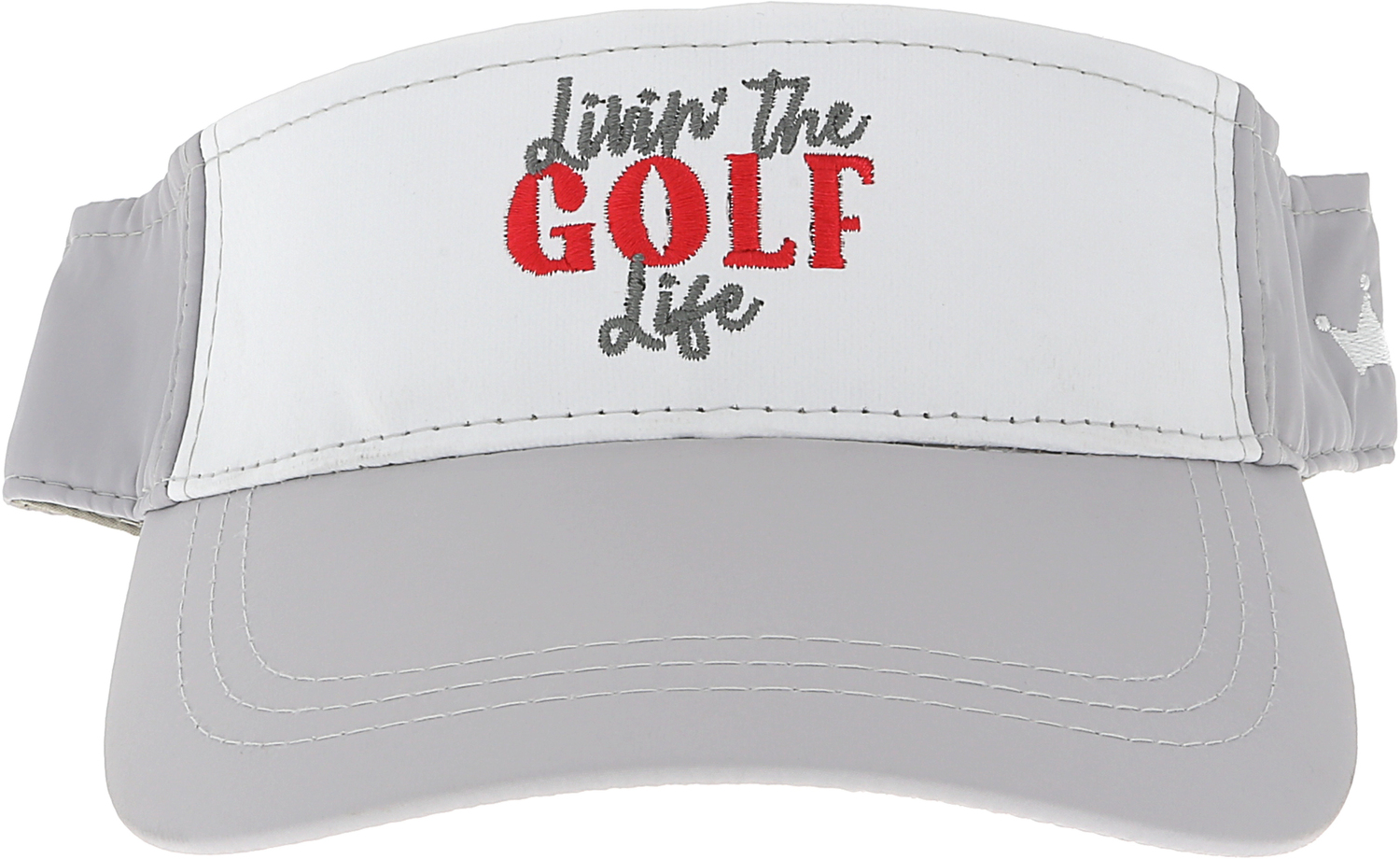Golf Life by Queen of the Green - MHS - Golf Life - Light Gray with White Adjustable Visor