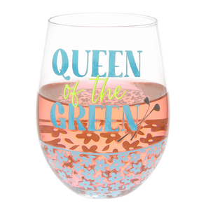 Queen of the Green by Queen of the Green - MHS - 18 oz Stemless Wine Glass