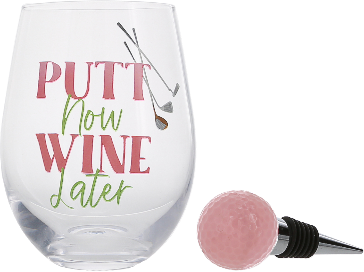 Wine Later by Queen of the Green - MHS - Wine Later - Bottle Stopper Gift Set