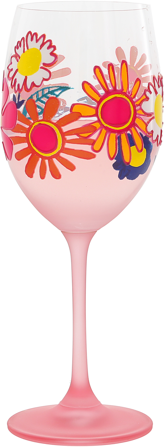 My Face by Pretty Happy Girl - My Face - Gift Boxed 18 oz Wine Glass