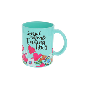 Idiots by Pretty Happy Girl - 18 oz Glass Mug