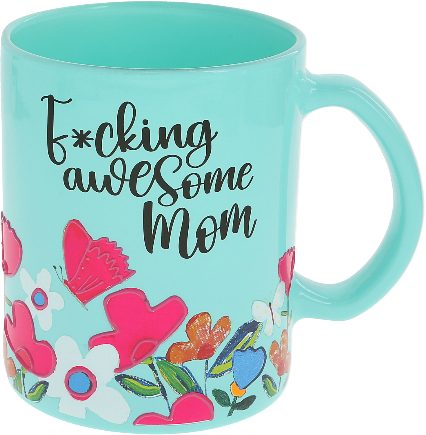 Awesome Mom by Pretty Happy Girl - Awesome Mom - 18 oz Glass Mug