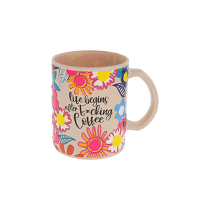 Coffee by Pretty Happy Girl - 18 oz Glass Mug