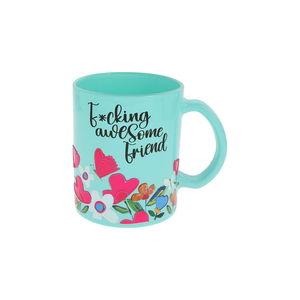 Awesome Friend by Pretty Happy Girl - 18 oz Glass Mug