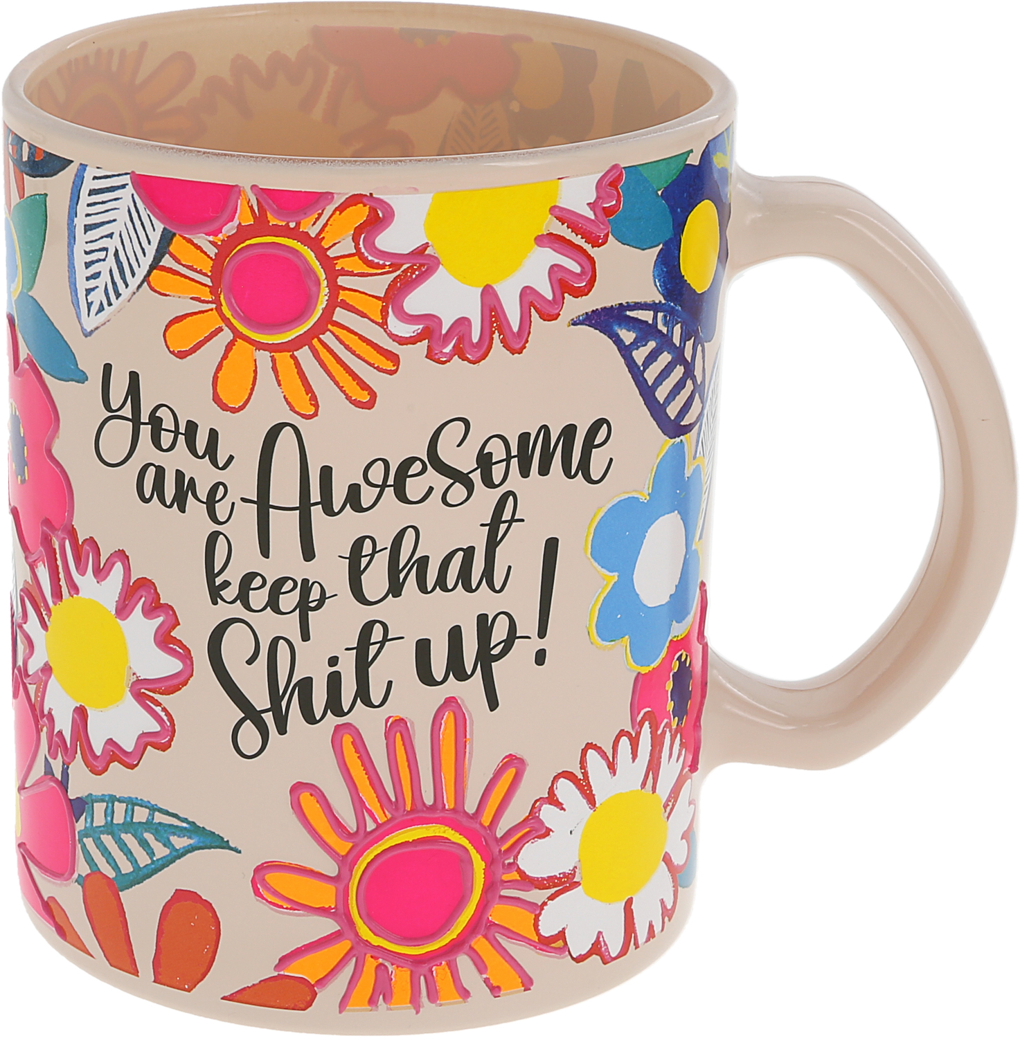 You Are Awesome by Pretty Happy Girl - You Are Awesome - 18 oz Glass Mug