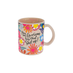 You Are Awesome by Pretty Happy Girl - 18 oz Glass Mug