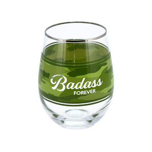 Badass by Camo Community - 18 oz Stemless Wine Glass