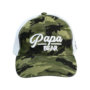 Papa Bear by Camo Community - Green Camo Adjustable Mesh Hat
