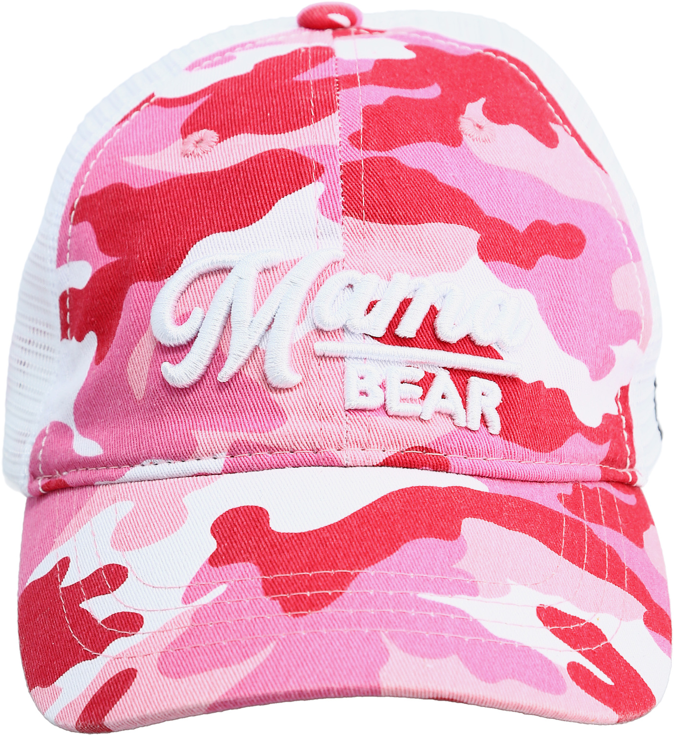 Mama Bear by Camo Community - Mama Bear - Pink Camo Adjustable Mesh Hat