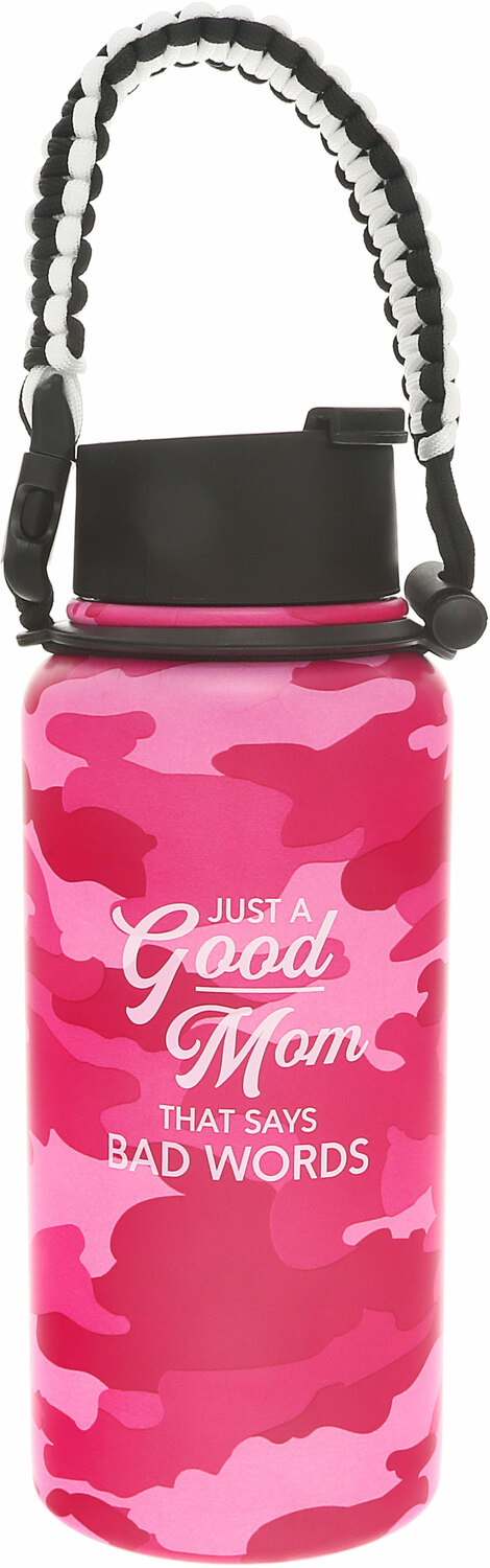 Good Mom by Camo Community - Good Mom - 32 oz Stainless Steel Water Bottle with Paracord Survival Handle