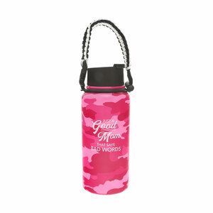 Good Mom by Camo Community - 32 oz Stainless Steel Water Bottle with Paracord Survival Handle