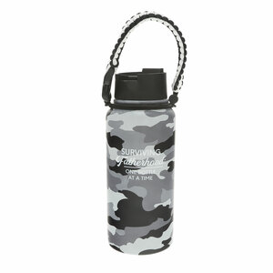 Fatherhood by Camo Community - 32 oz Stainless Steel Water Bottle with Paracord Survival Handle