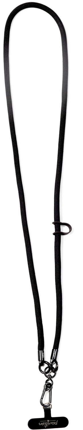 Black by In the Loop - Black - Soft Nylon Crossbody Phone Lanyard