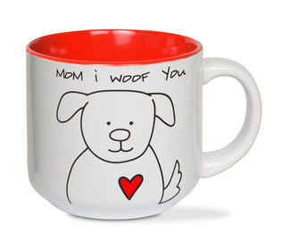 Mom by Blobby Dog - 18 oz Ceramic Mug