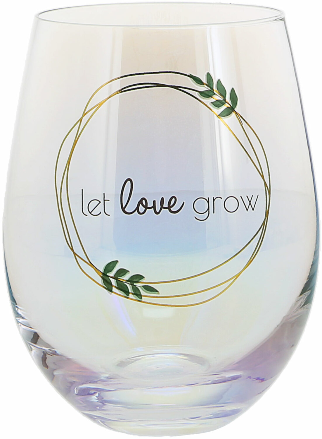 Let Love Grow by Love Grows - Let Love Grow - 18 oz Stemless Wine Glass