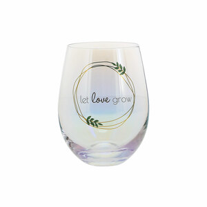 Let Love Grow by Love Grows - 18 oz Stemless Wine Glass