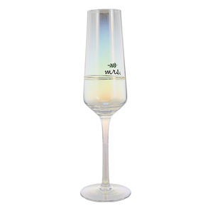 Mrs. by Love Grows -  8 oz. Glass Toasting Flute