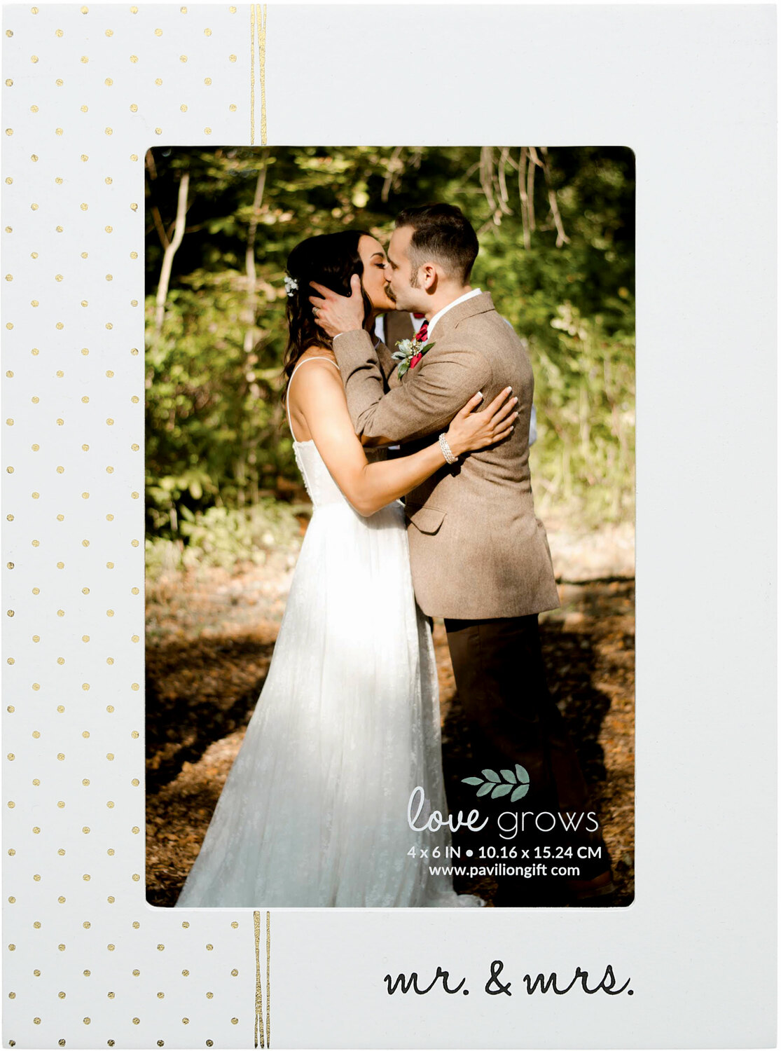 Mr. & Mrs.  by Love Grows - Mr. & Mrs.  - 5.5" x 7.5" MDF Frame
(Holds 4" x 6" Photo)