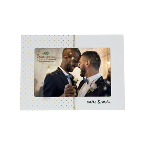 Mr. & Mr. by Love Grows - 7.5" x 5.5" MDF Frame
(Holds 6" x 4" Photo)
