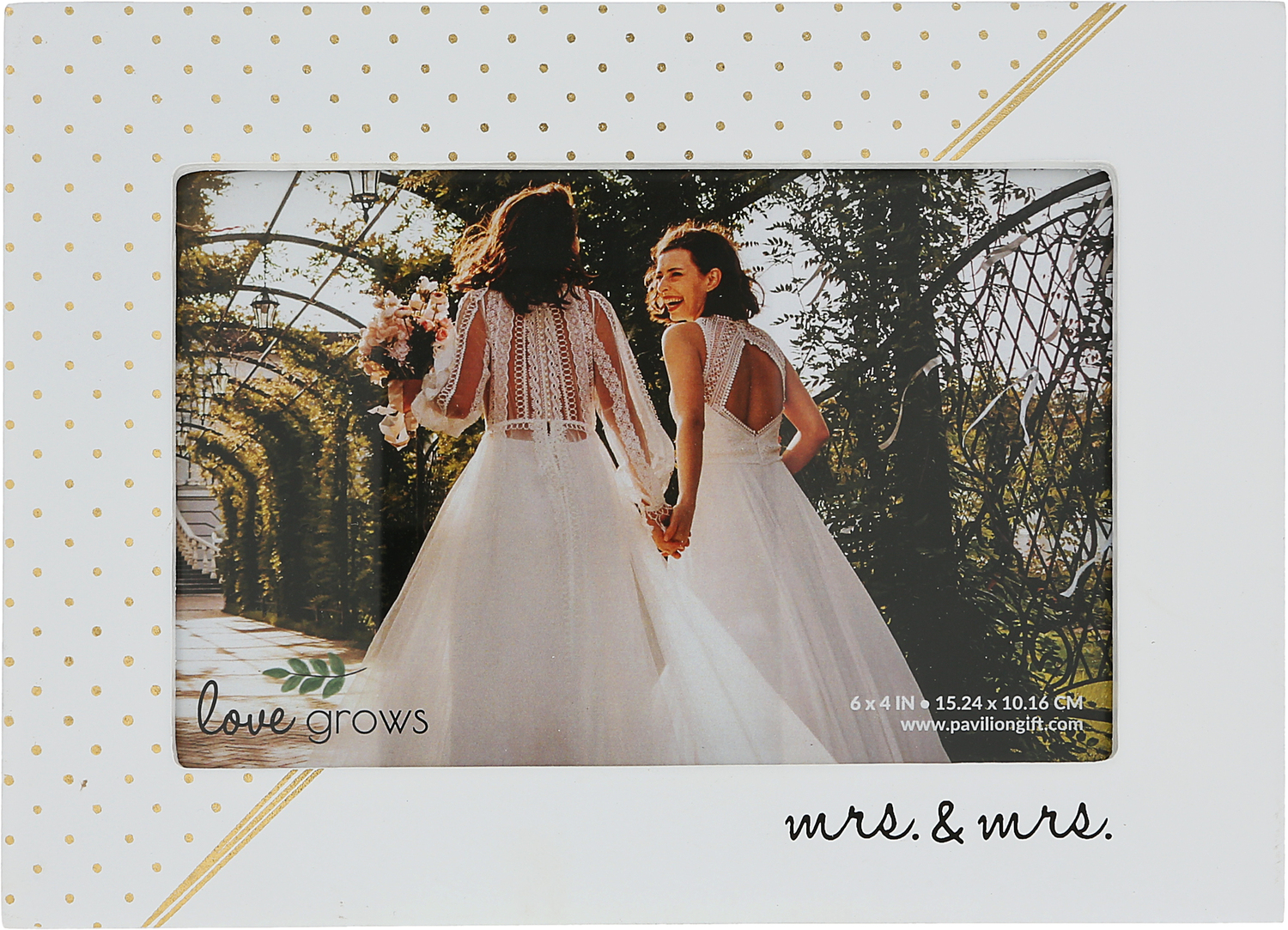 Mrs. & Mrs. by Love Grows - Mrs. & Mrs. - 7.5" x 5.5" MDF Frame
(Holds 6" x 4" Photo)
