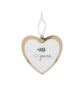 50 Years by Love Grows - 4.75" Glass Ornament