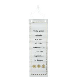Great Friends by Thoughtful Words - 7.25" Hanging Plaque