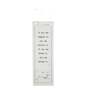 Imagine, Achieve, Dream by Thoughtful Words - 7.25" Hanging Plaque