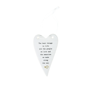 Best Things by Thoughtful Words - 4" Hanging Heart Plaque