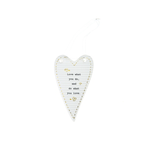 Do What You Love by Thoughtful Words - 4" Hanging Heart Plaque