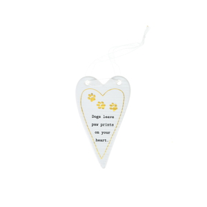 Dogs by Thoughtful Words - 4" Hanging Heart Plaque