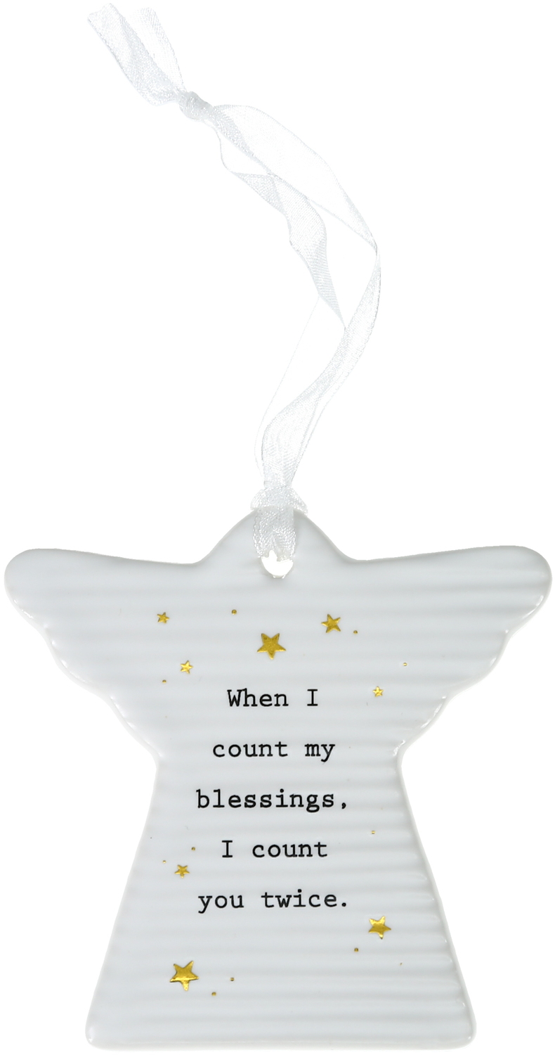 Angel Blessings by Thoughtful Words - Angel Blessings - 3" Hanging Angel Plaque