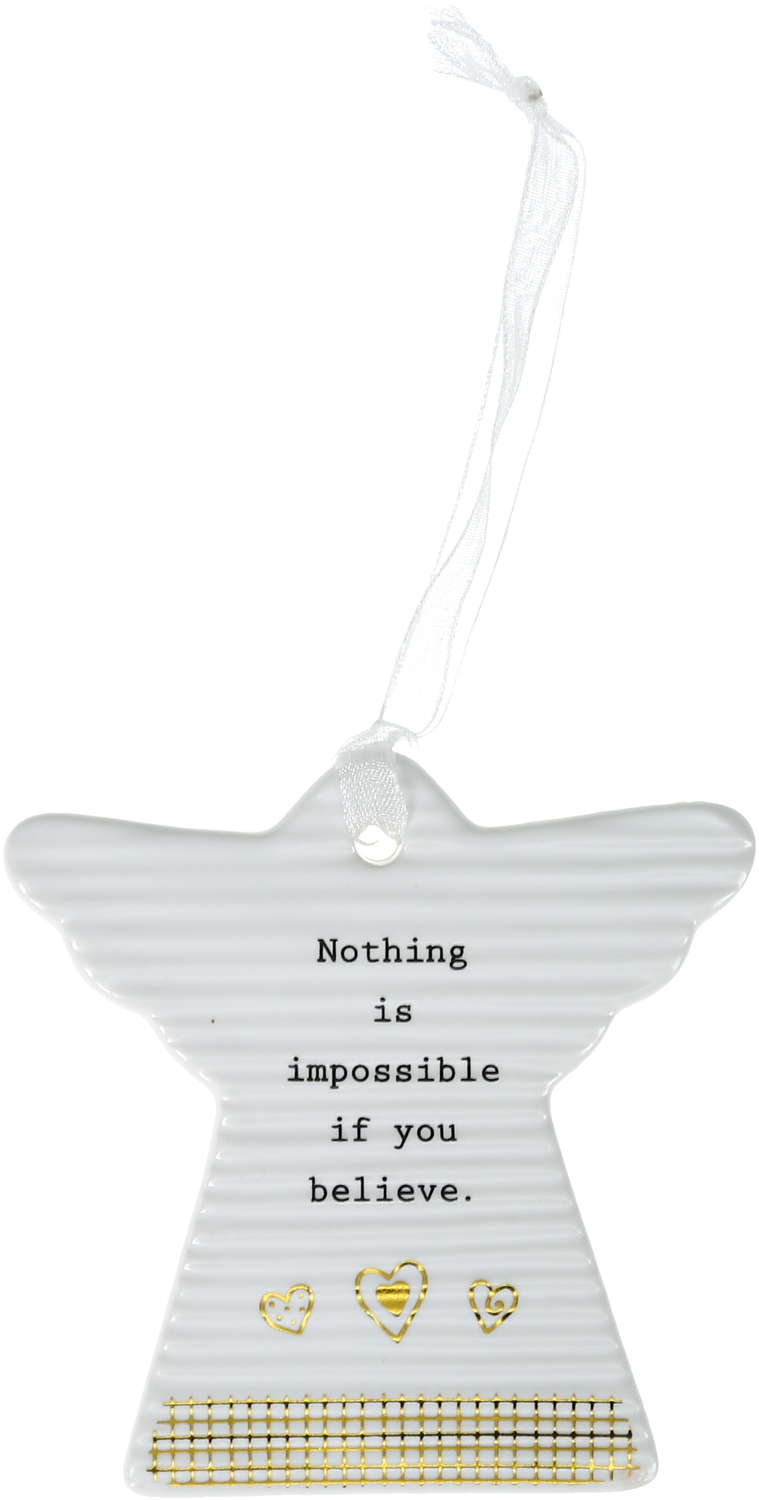 If You Believe by Thoughtful Words - If You Believe - 3" Hanging Angel Plaque