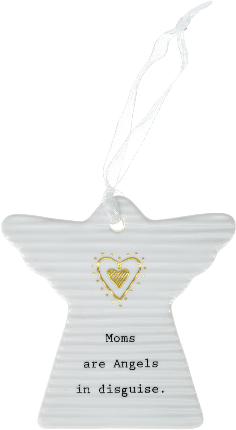 Moms are Angels by Thoughtful Words - Moms are Angels - 3" Hanging Angel Plaque