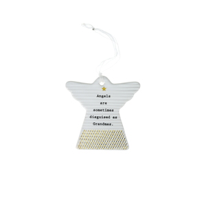 Grandmas by Thoughtful Words - 3" Hanging Angel Plaque