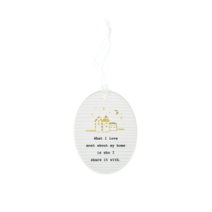 My Home by Thoughtful Words - 3.5" Hanging Oval Plaque