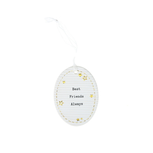 Best Friends by Thoughtful Words - 3.5" Hanging Oval Plaque