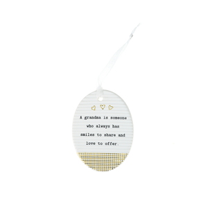 Grandma by Thoughtful Words - 3.5" Hanging Oval Plaque