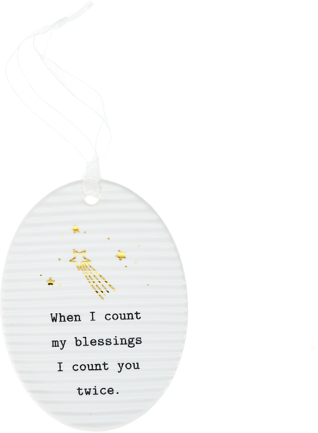 I Count You Twice by Thoughtful Words - I Count You Twice - 3.5" Hanging Oval Plaque