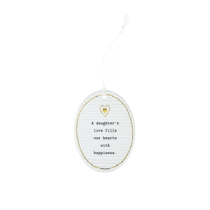 Daughters by Thoughtful Words - 3.5" Hanging Oval Plaque