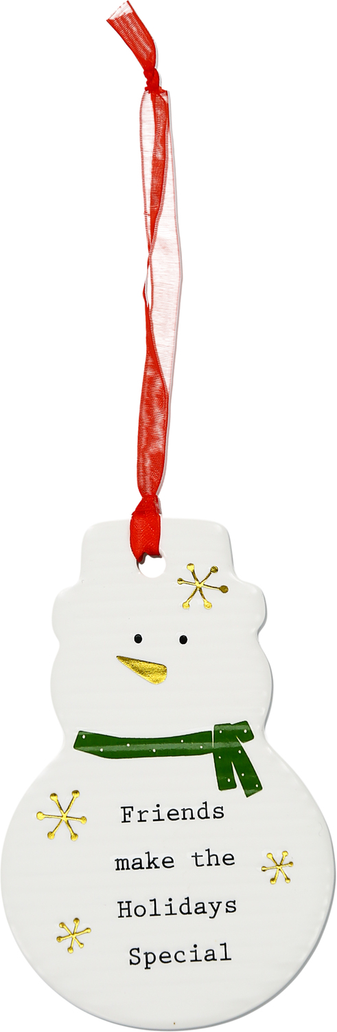 Friends by Thoughtful Words - Friends - 3.75" Snowman Ornament