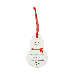 Special Family by Thoughtful Words - 3.75" Snowman Ornament