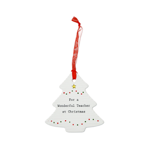 Teacher by Thoughtful Words - 3.75" Christmas Tree Ornament