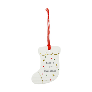 Baby's 1st by Thoughtful Words - 3.75" Stocking Ornament