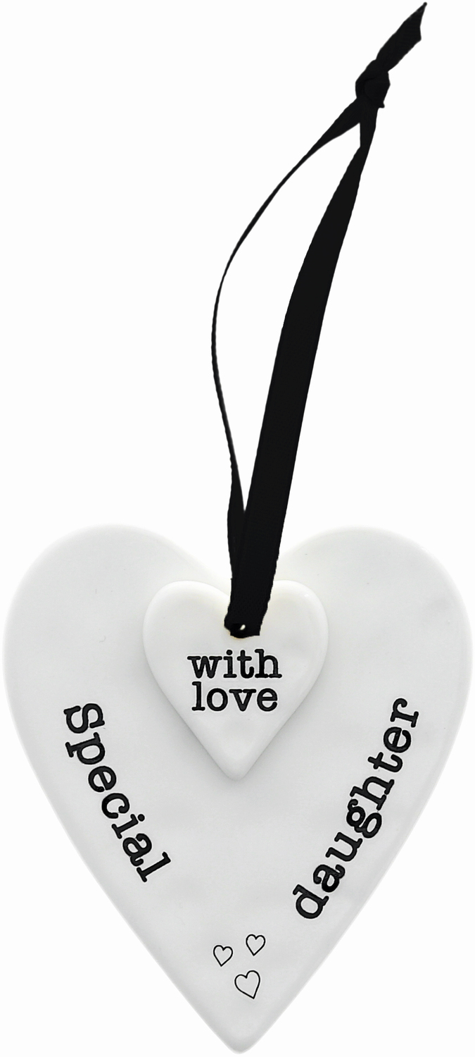 Special Daughter  by Sentimental Home - Special Daughter  - 3" Ceramic Keepsake Heart Plaque