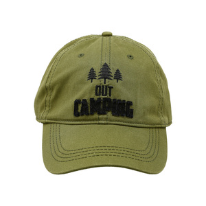 Out Camping by Man Out - Olive Adjustable Hat