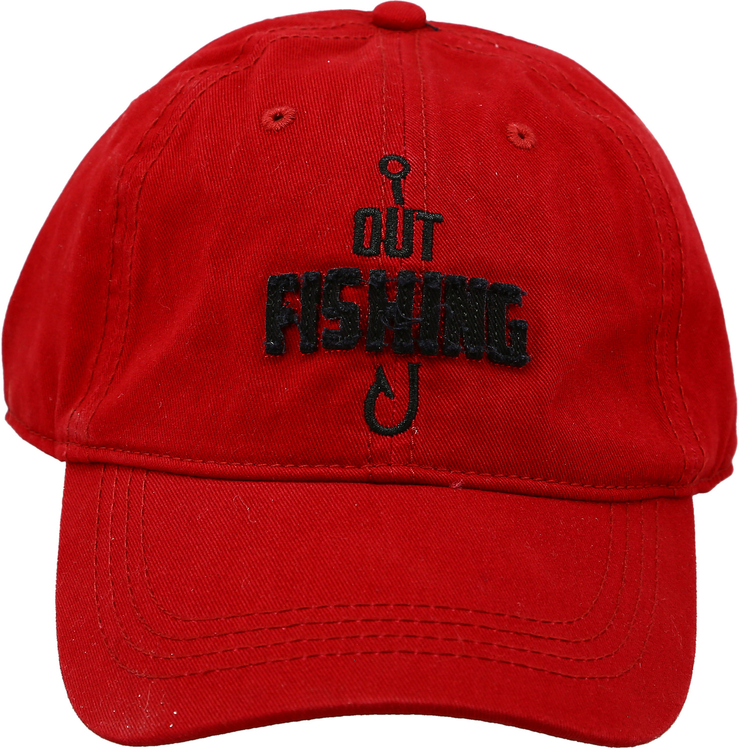 Out Fishing by Man Out - Out Fishing - Red Adjustable Hat