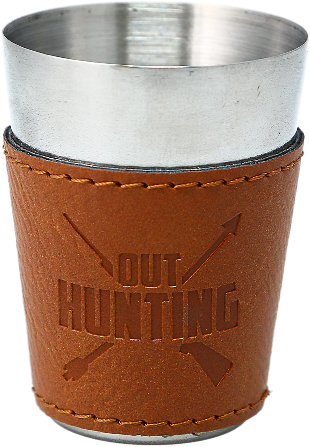 Out Hunting by Man Out - Out Hunting - Stainless Shot Glass with Sleeve
